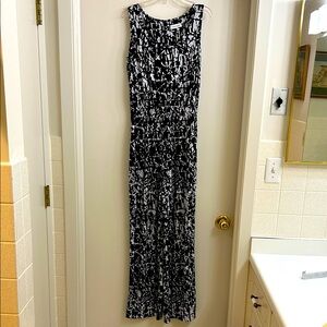 Calvin Klein Black and White Abstract Jumpsuit, size 4 ( but wears larger)